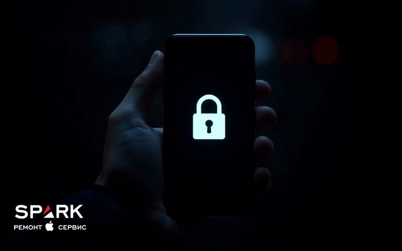 Экран Activation Lock на iPhone с запросом ввести Apple ID после сброса