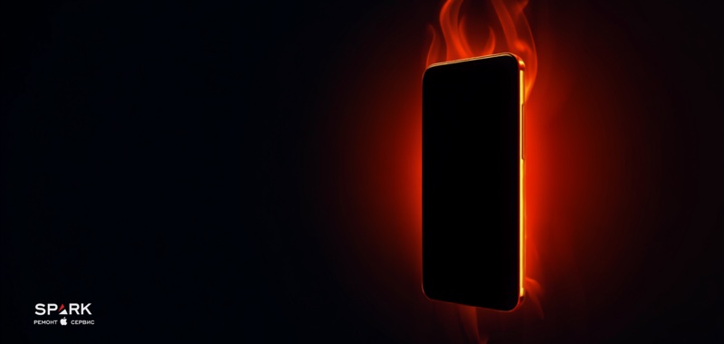 iPhone з попередженням про високу температуру на екрані
