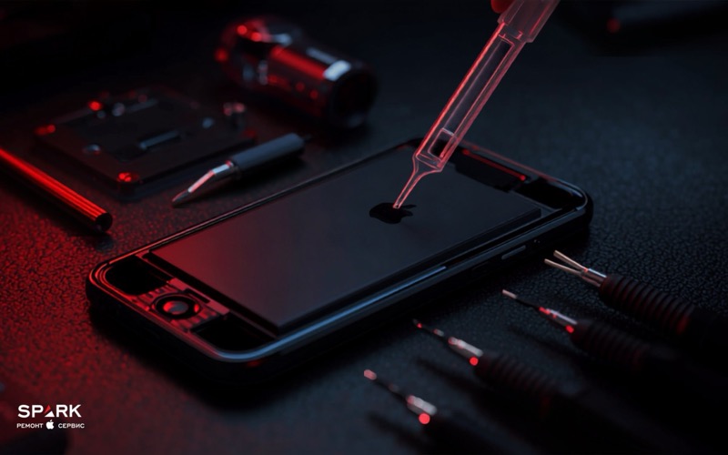 Діагностика iPhone з чорним екраном у сервісному центрі SPARK