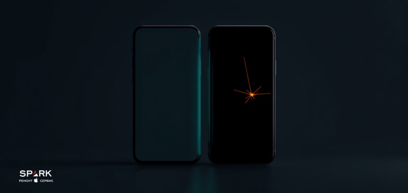 Порівняння оригінального OLED та копійного дисплея iPhone на столі майстра