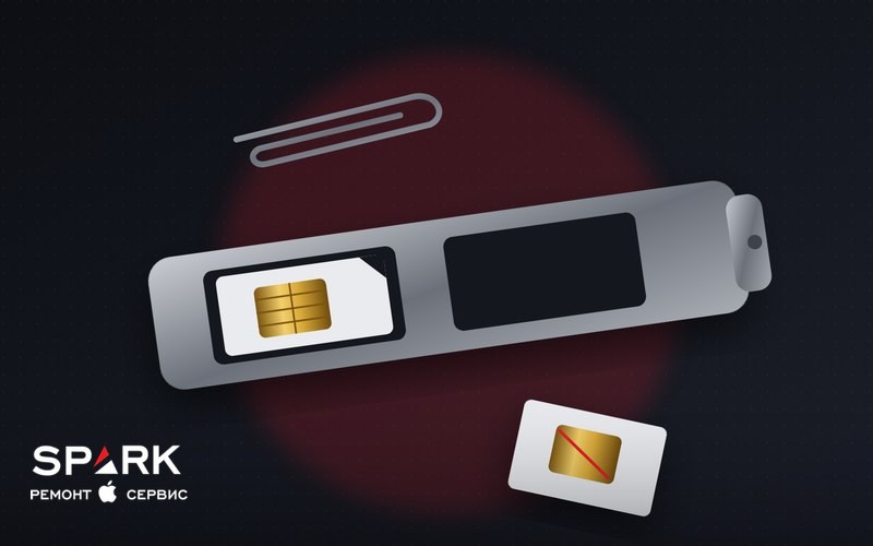 Иллюстрация: лоток Samsung на две SIM-карты и скрепка для извлечения