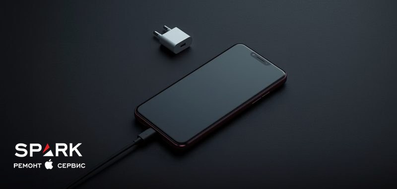 Смартфон Samsung Galaxy с подключённым кабелем USB-C лежит на столе рядом с зарядным адаптером